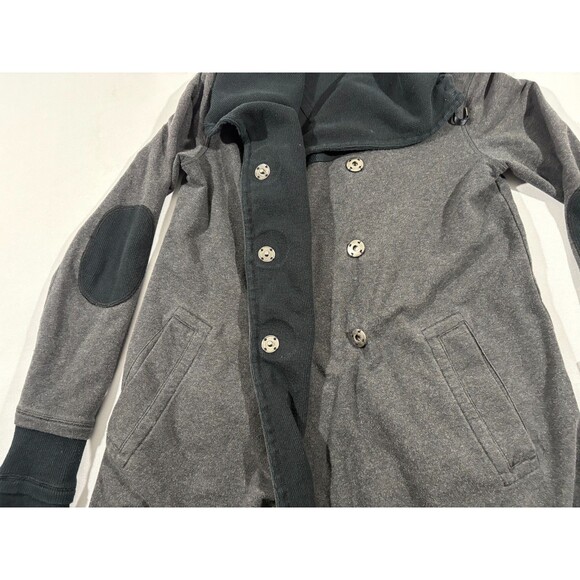 Lululemon Gratitude Wrap Jacket Womens Gray Snap Up Sweater Grunge Punk Sz 4 - Picture 6 of 14